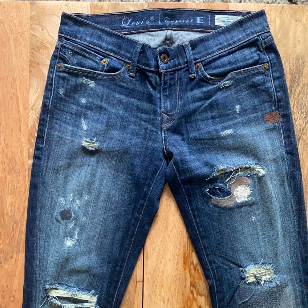 Levi’s Capitol E Distressed Patch Vtg Style Jeans